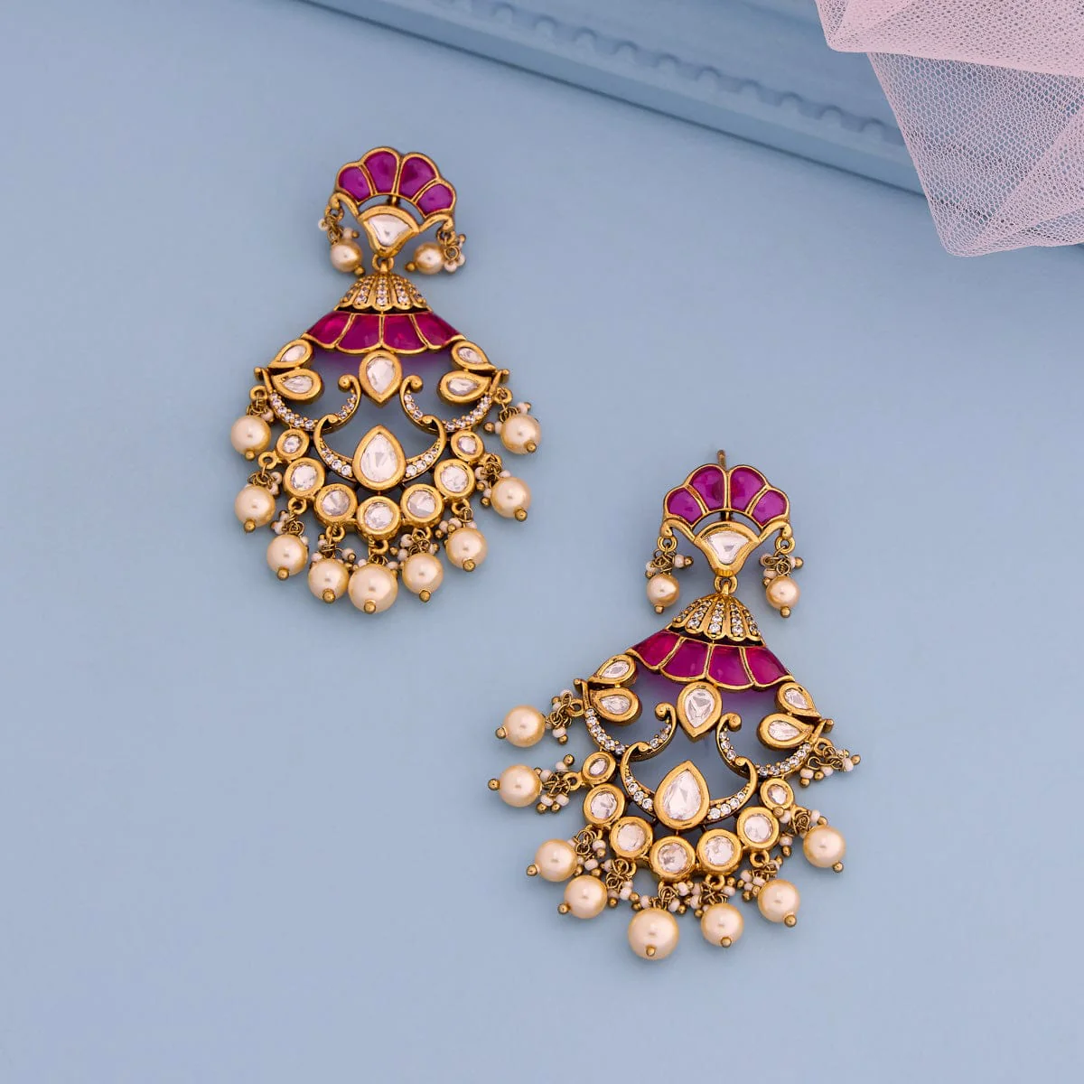 Kundan Earring 195198 - Image 2