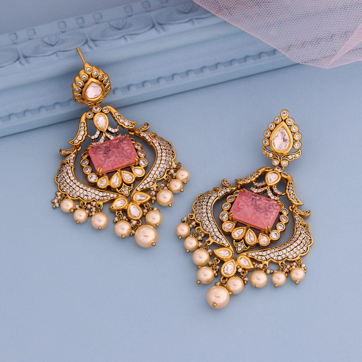 Kundan Earring 195199 - Image 2