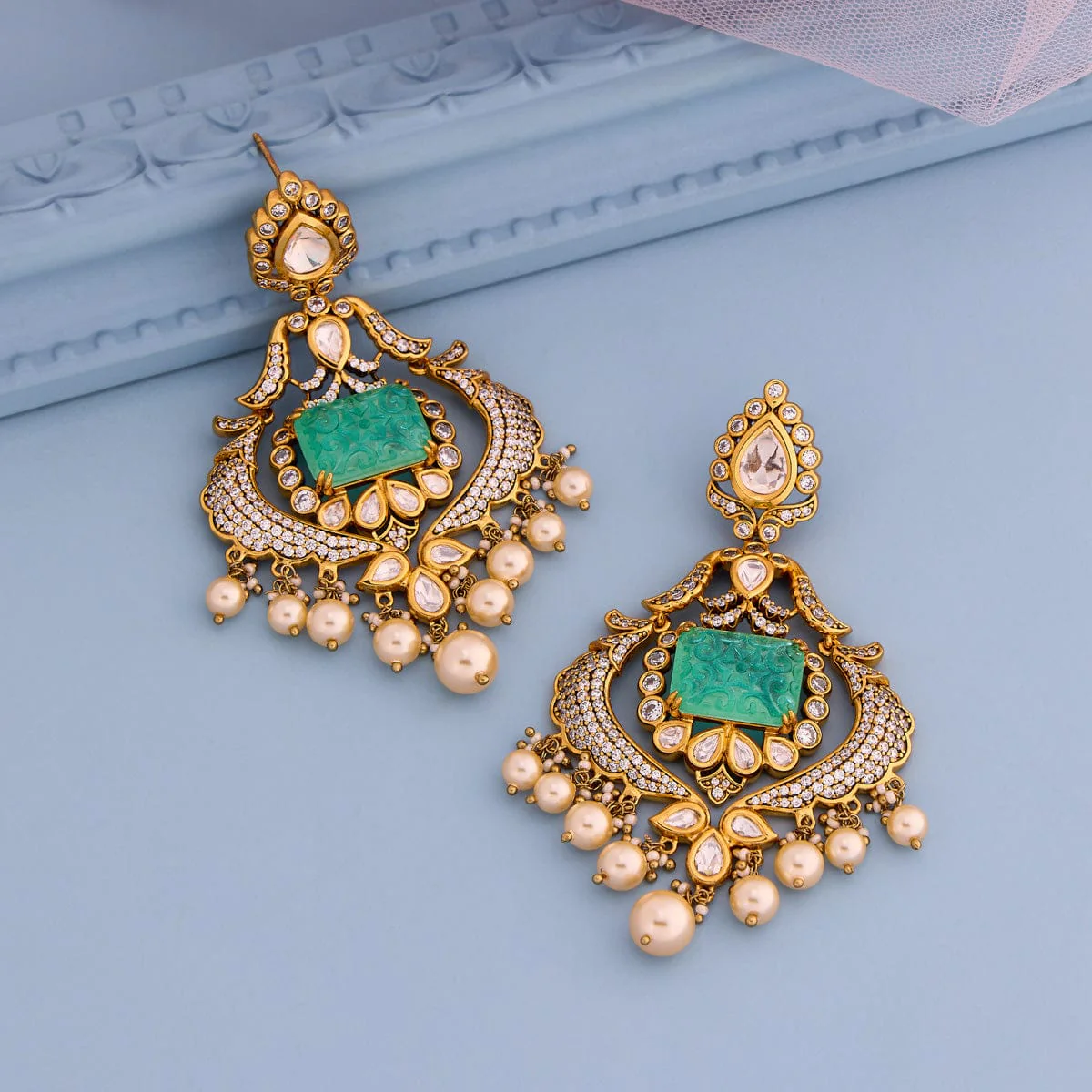 Kundan Earring 195199 - Image 5