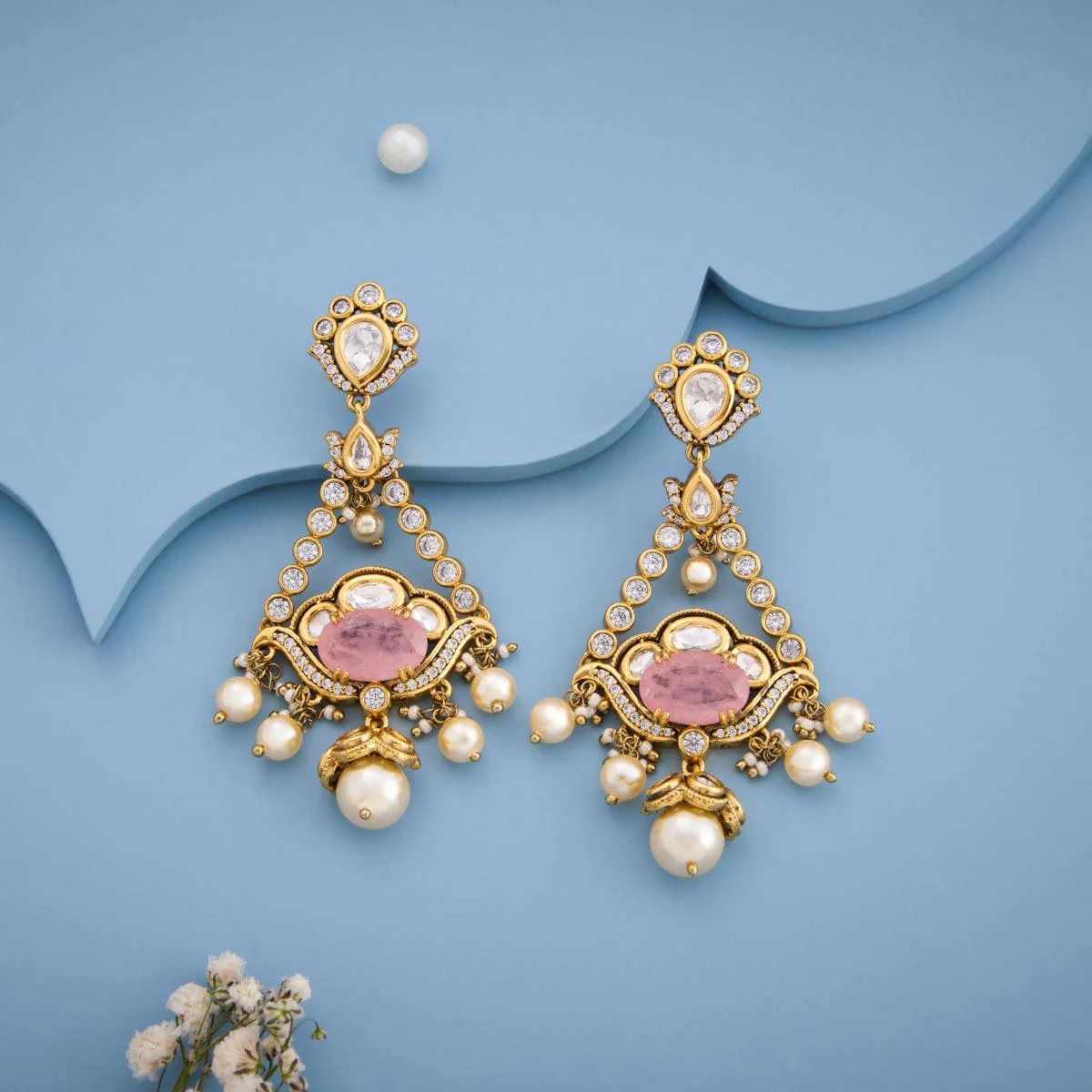 Kundan Earring 195200 - Image 5
