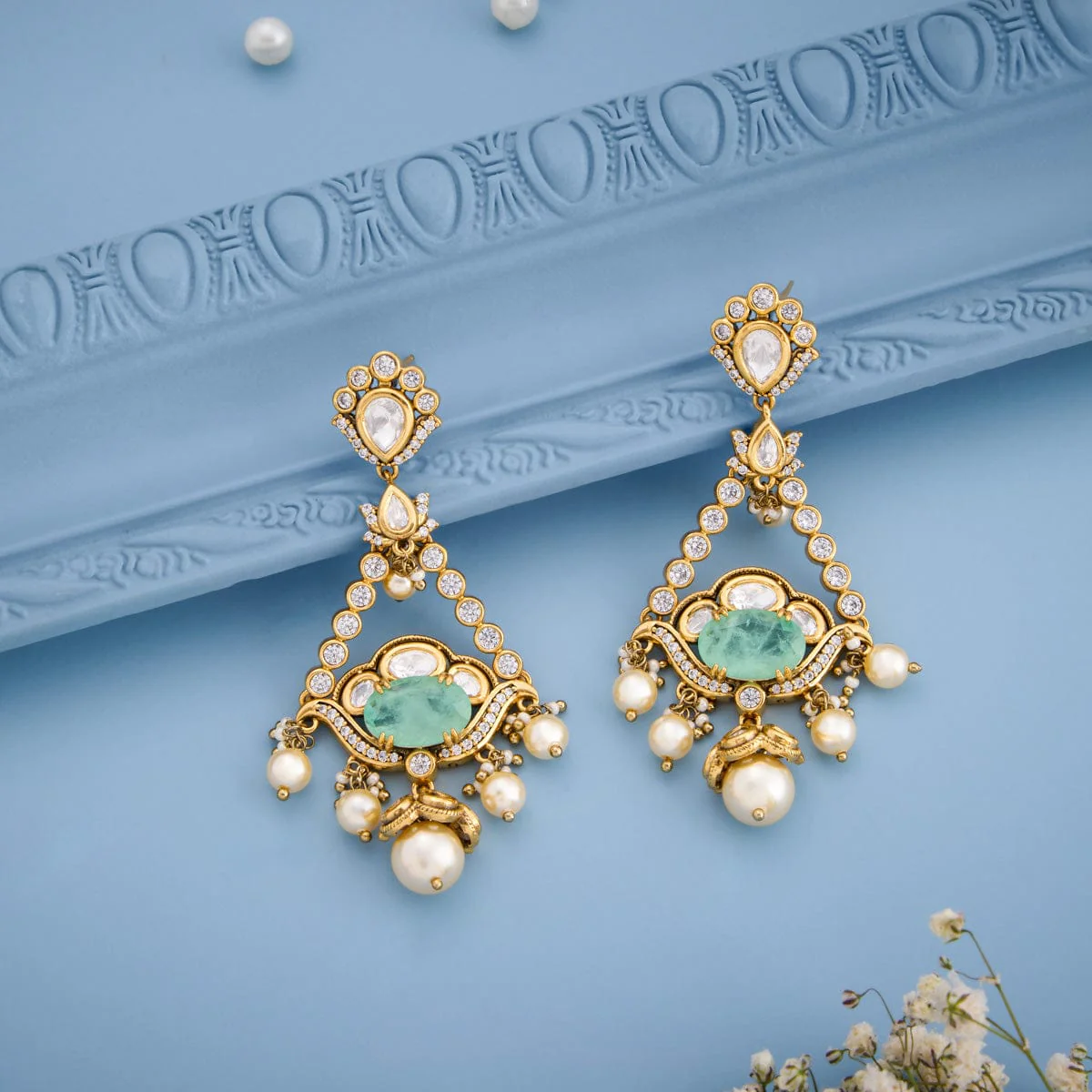 Kundan Earring 195200 - Image 8