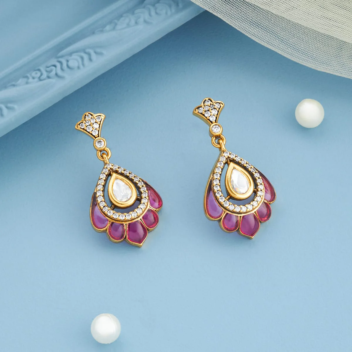Kundan Earring 196768 - Image 2