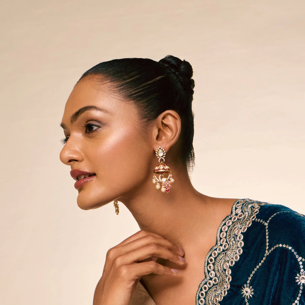 Kundan Earring 196778 - Image 3