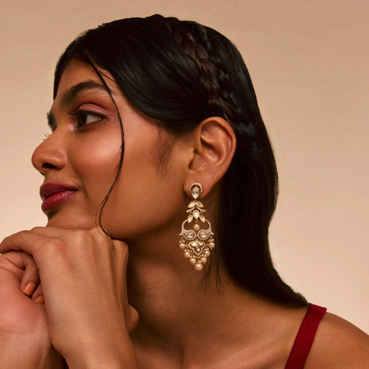 Kundan Earring 196874 - Image 3