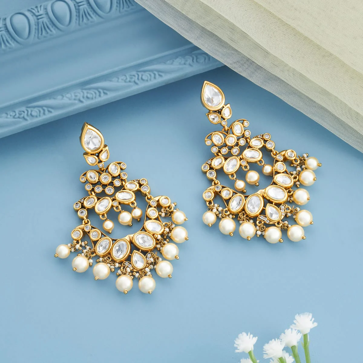 Kundan Earring 196875 - Image 2