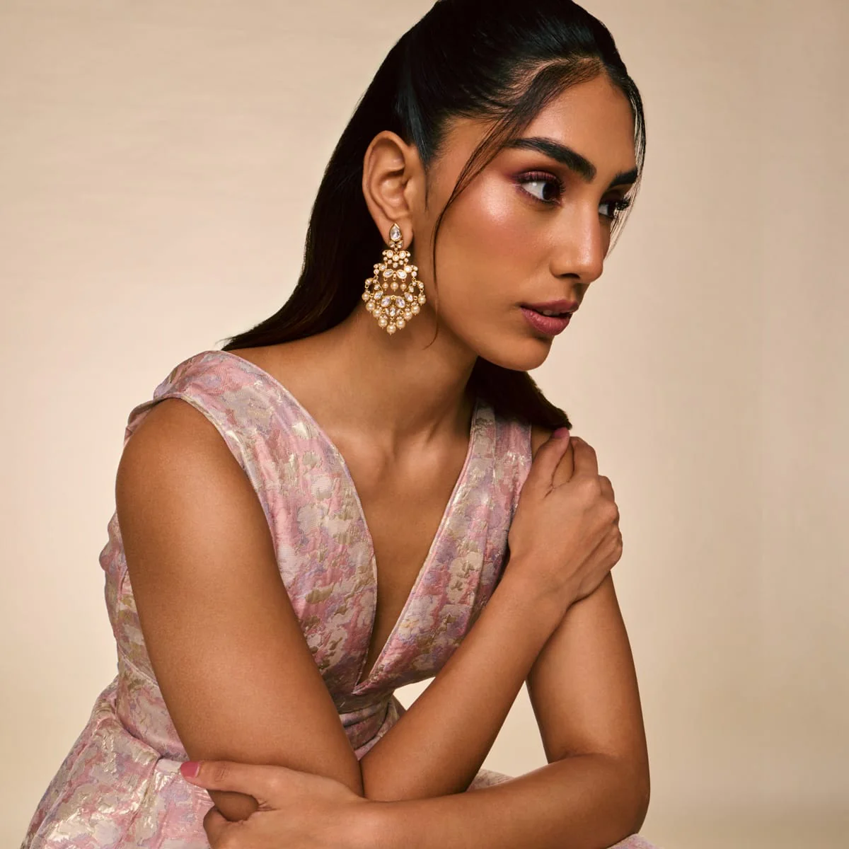 Kundan Earring 196875 - Image 3