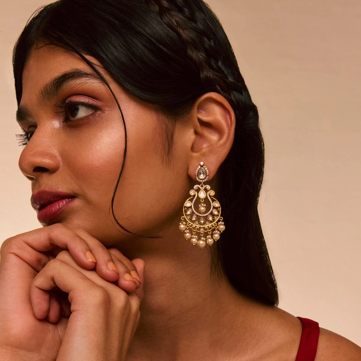 Kundan Earring 196879 - Image 3