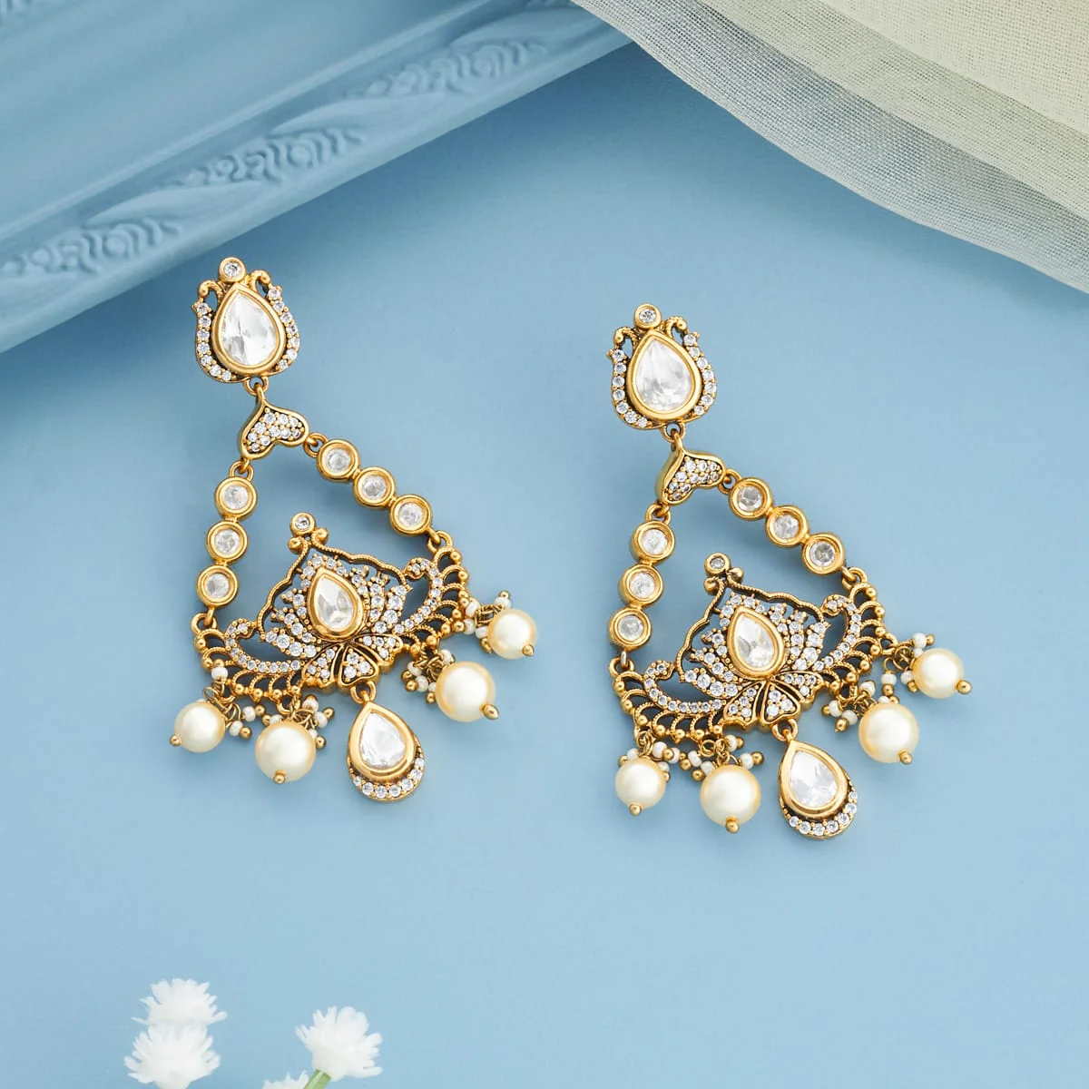 Kundan Earring 196880 - Image 2