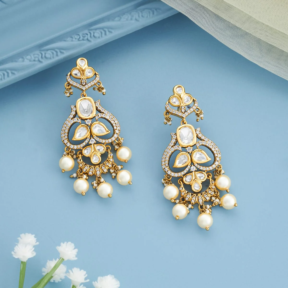 Kundan Earring 196882 - Image 2