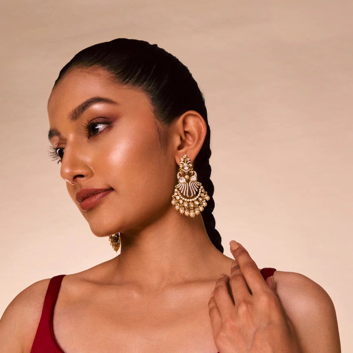 Kundan Earring 196884 - Image 3
