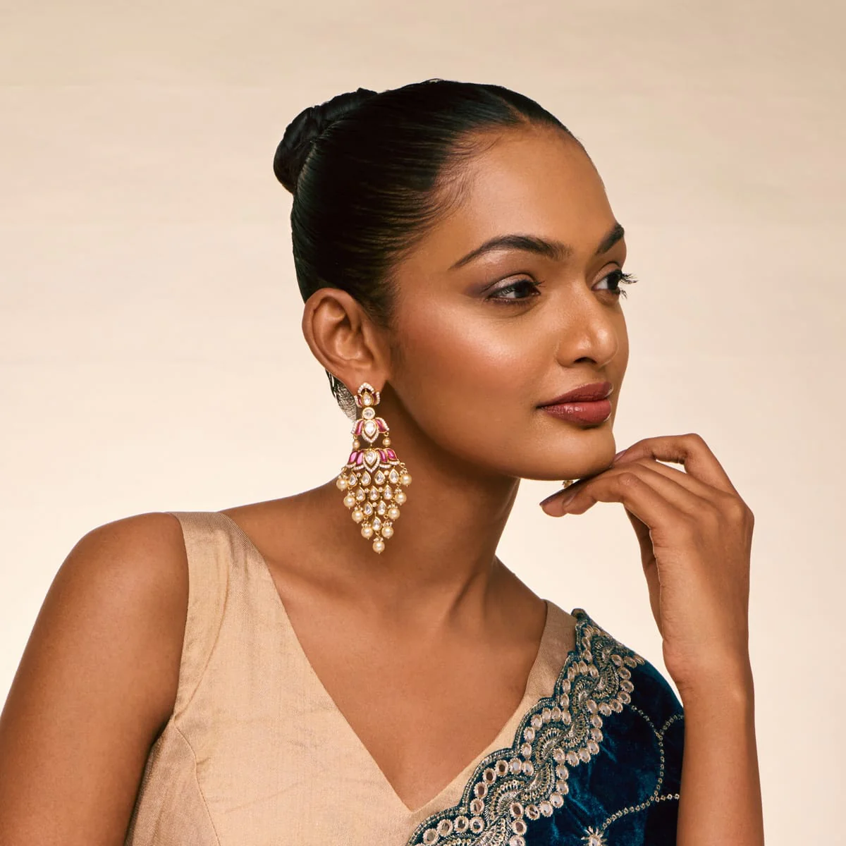 Kundan Earring 196885 - Image 3