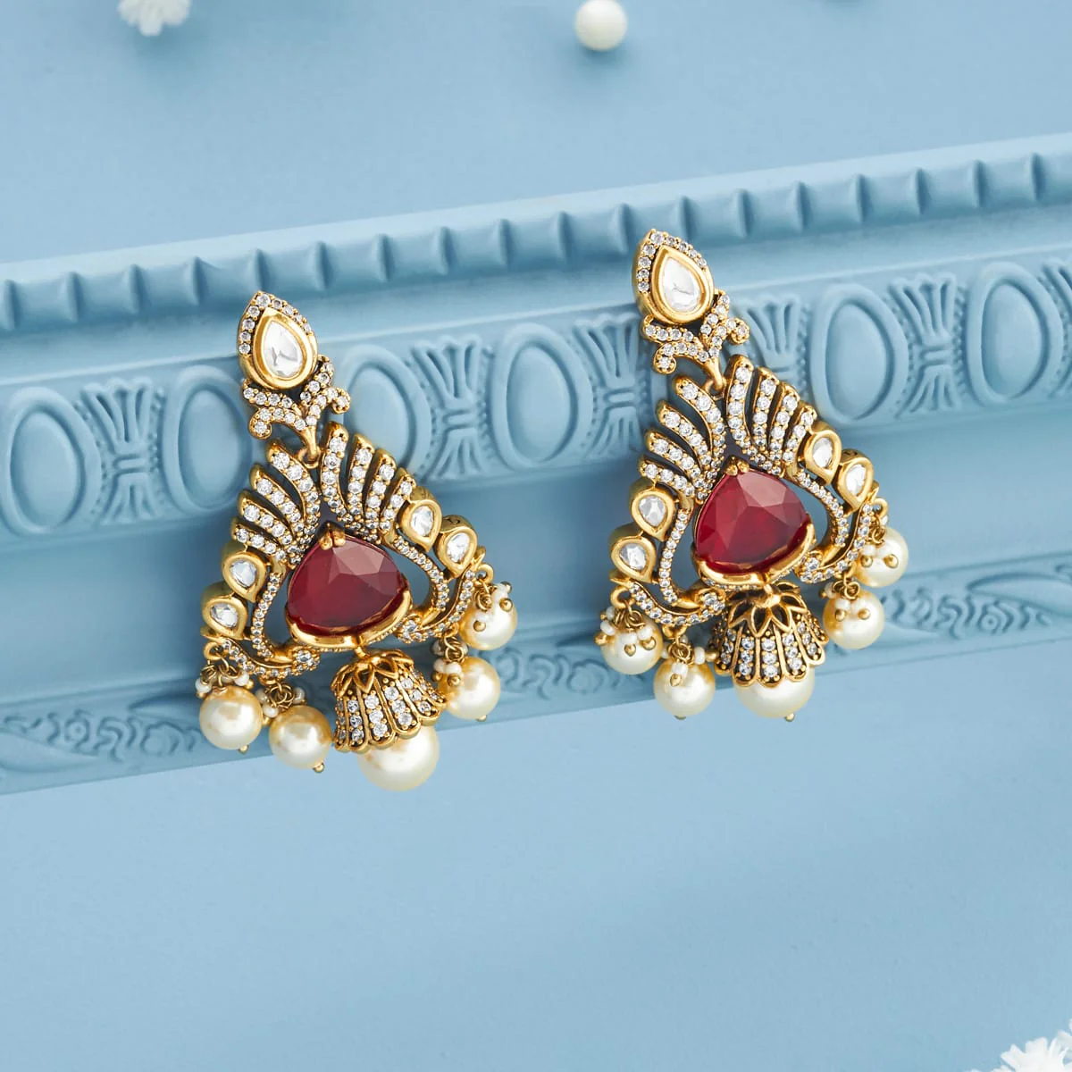 Kundan Earring 196886 - Image 2