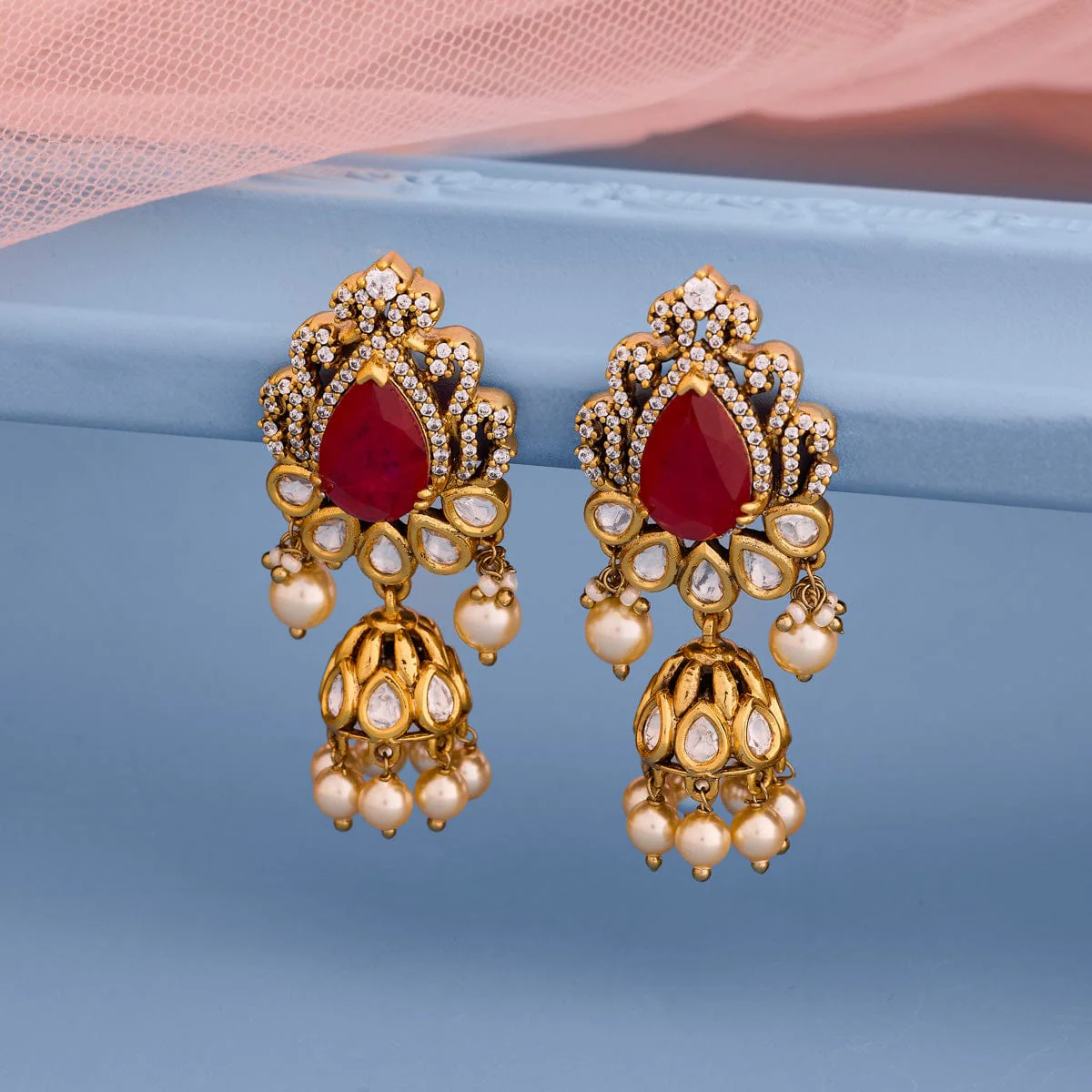 Kundan Earring 196889 - Image 2