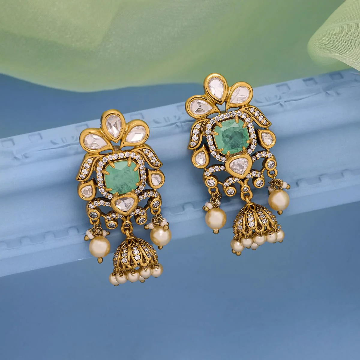Kundan Earring 196890 - Image 11