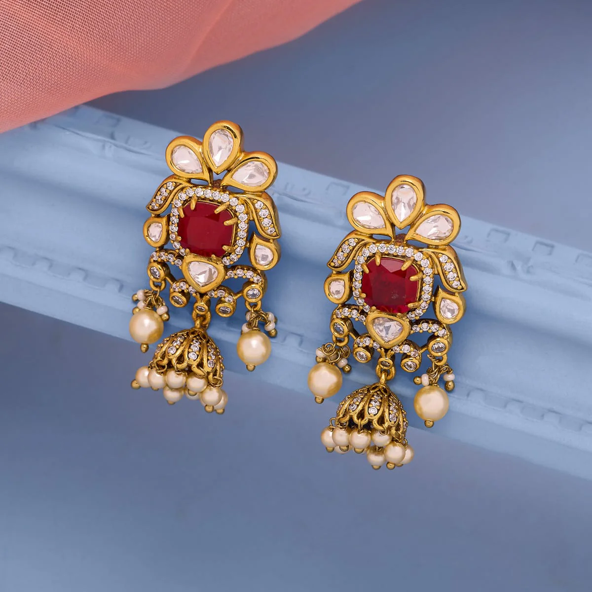 Kundan Earring 196890 - Image 2