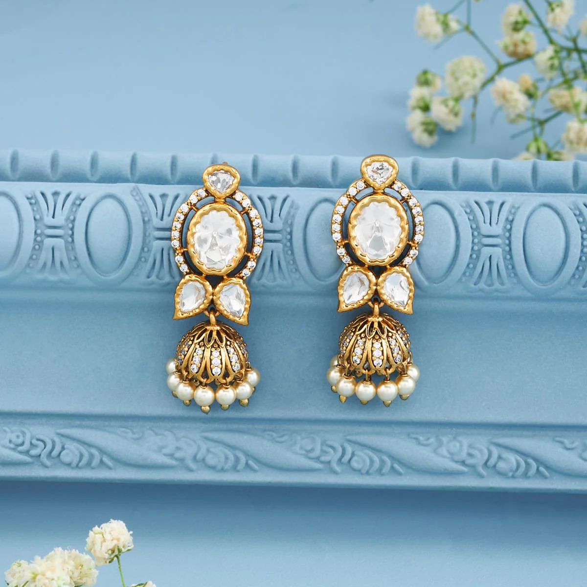 Kundan Earring 197800 - Image 2