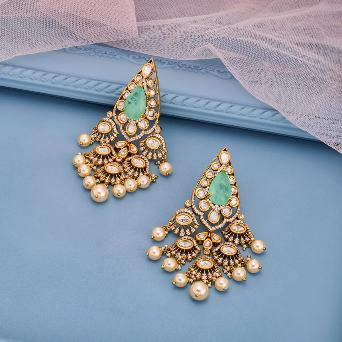 Kundan Earring 197808 - Image 5