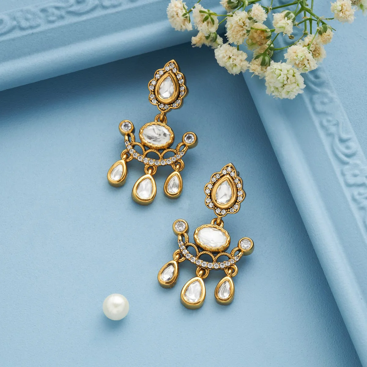 Kundan Earring 197843 - Image 2