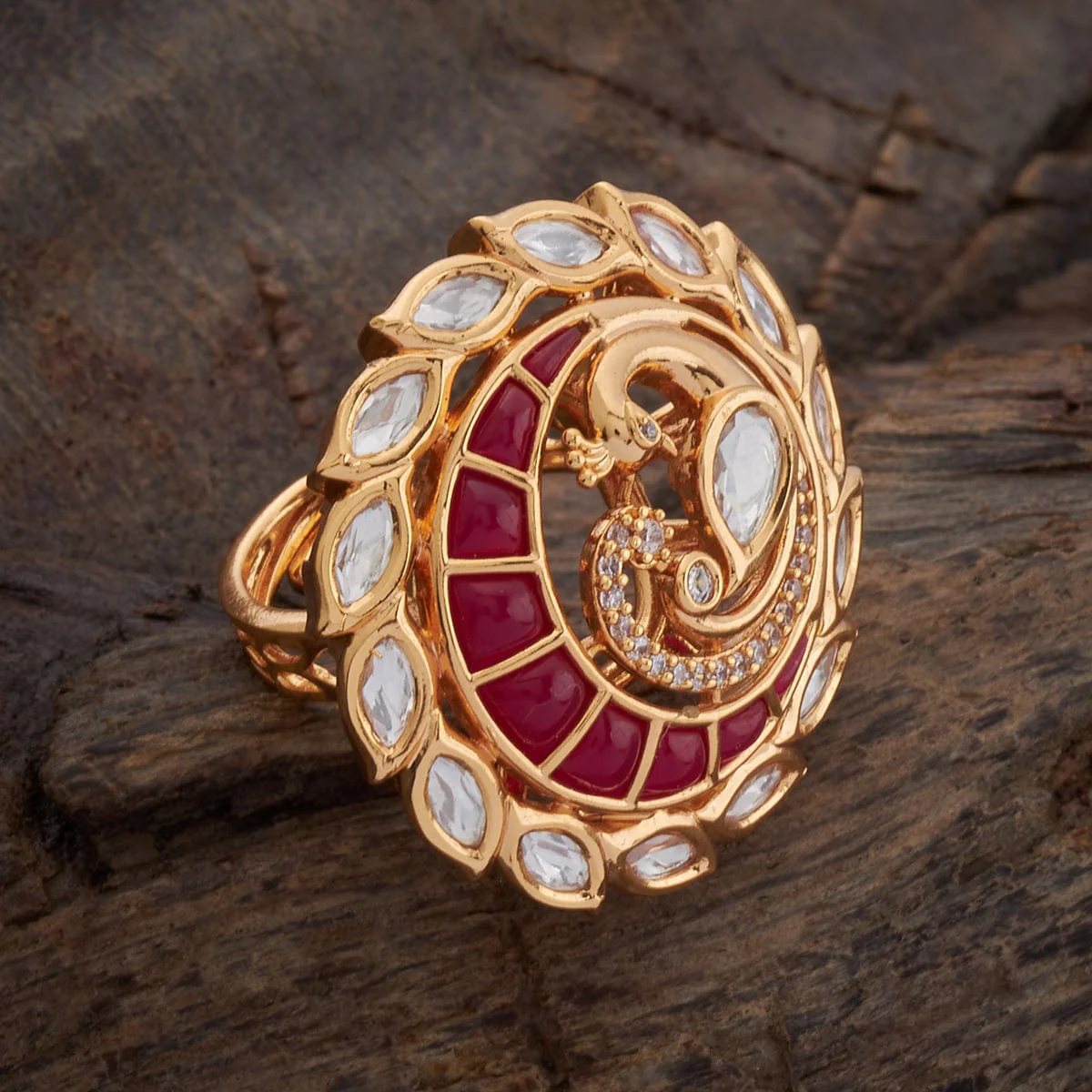 Kundan Finger Ring 163996 - Image 3