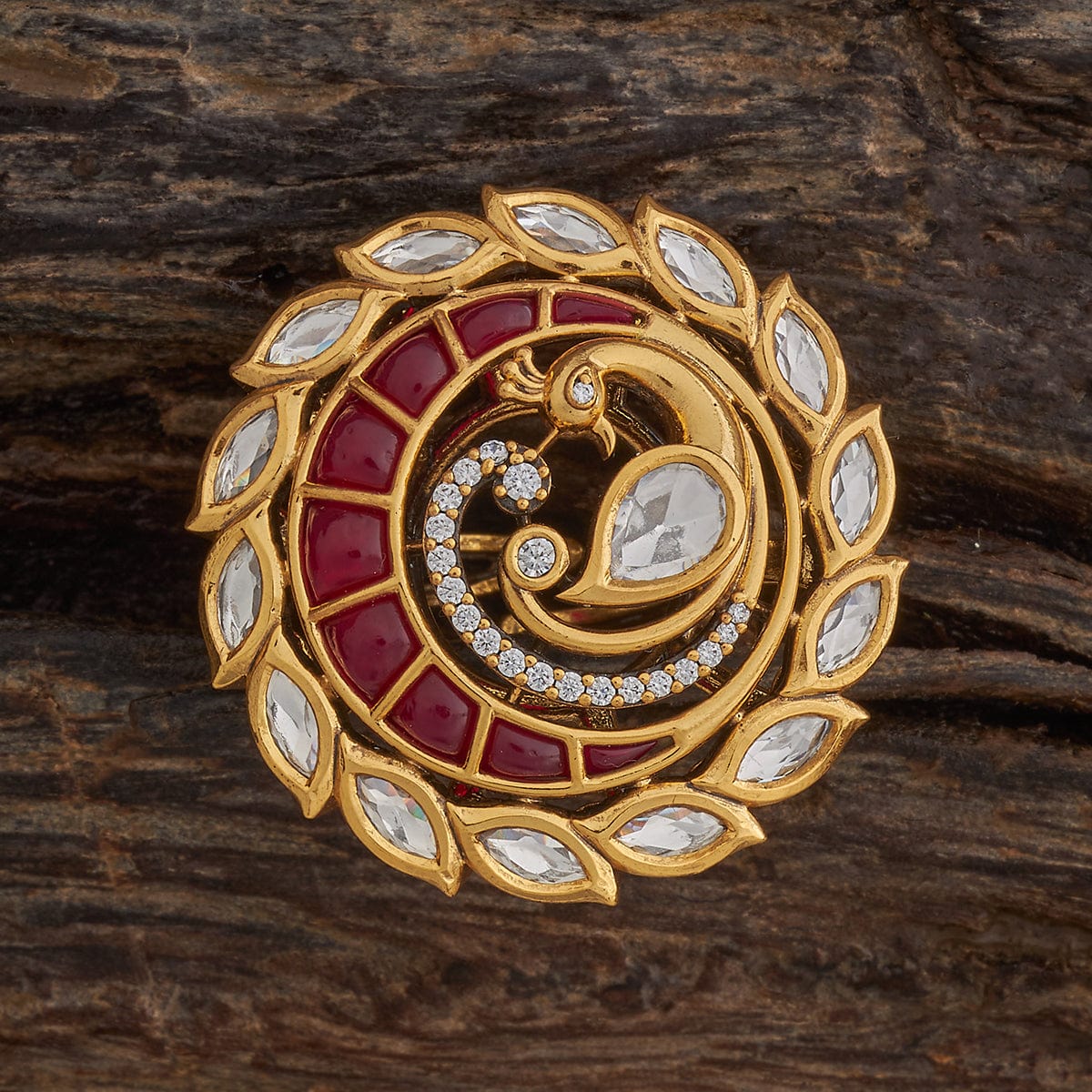 Kundan Finger Ring 163996 - Image 8