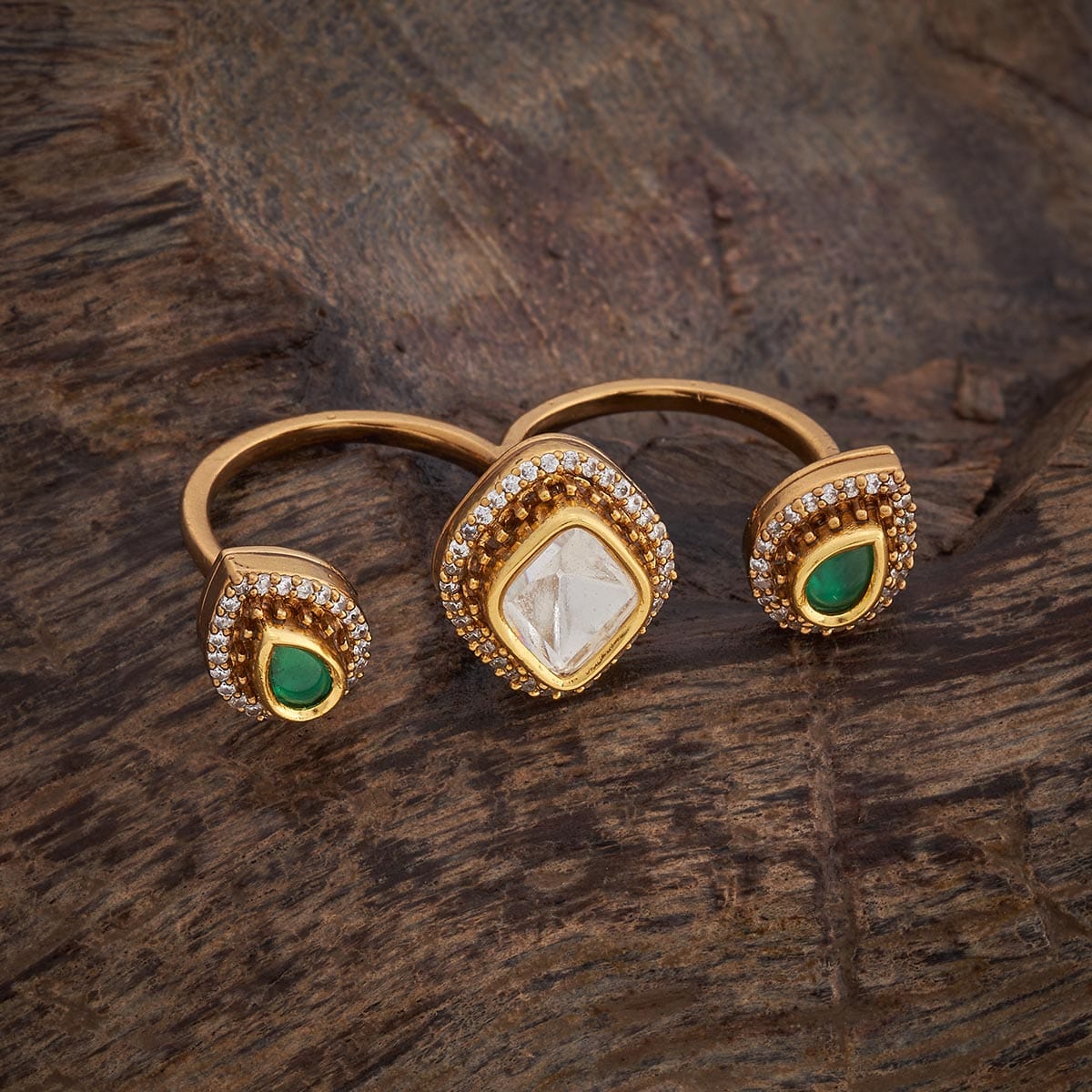 Kundan Finger Ring 177803 - Image 3