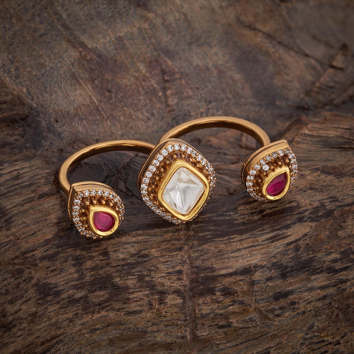 Kundan Finger Ring 177803 - Image 5