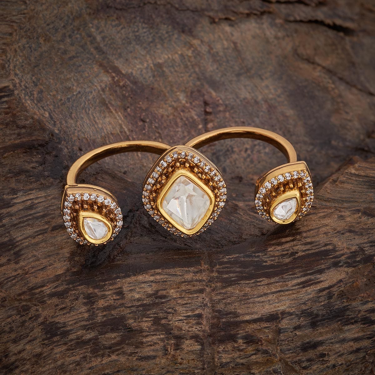 Kundan Finger Ring 177803 - Image 8
