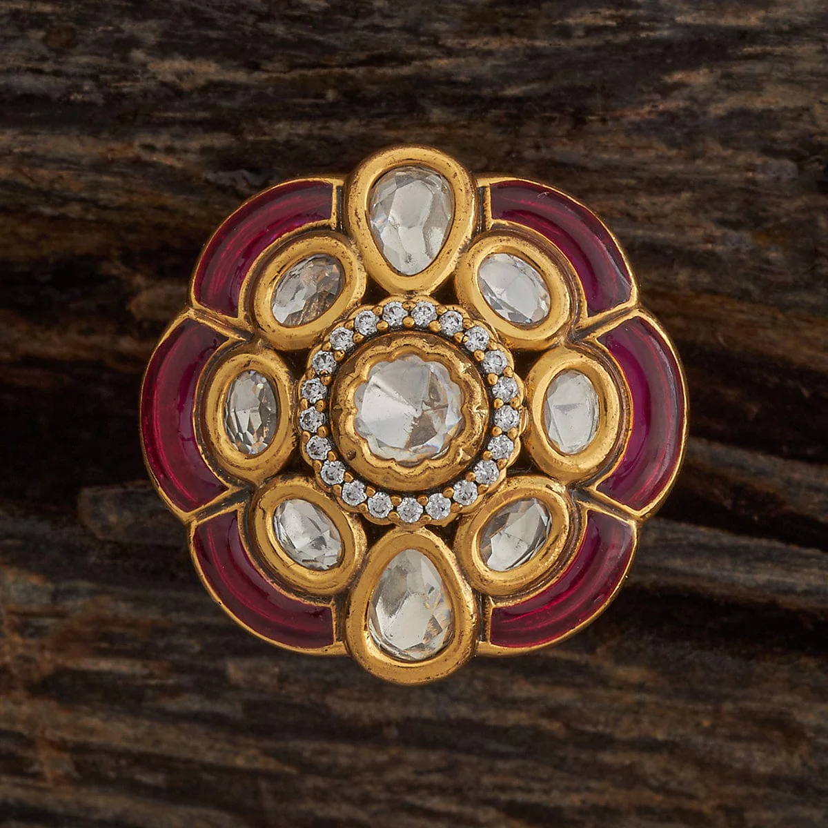 Kundan Finger Ring 180254 - Image 4