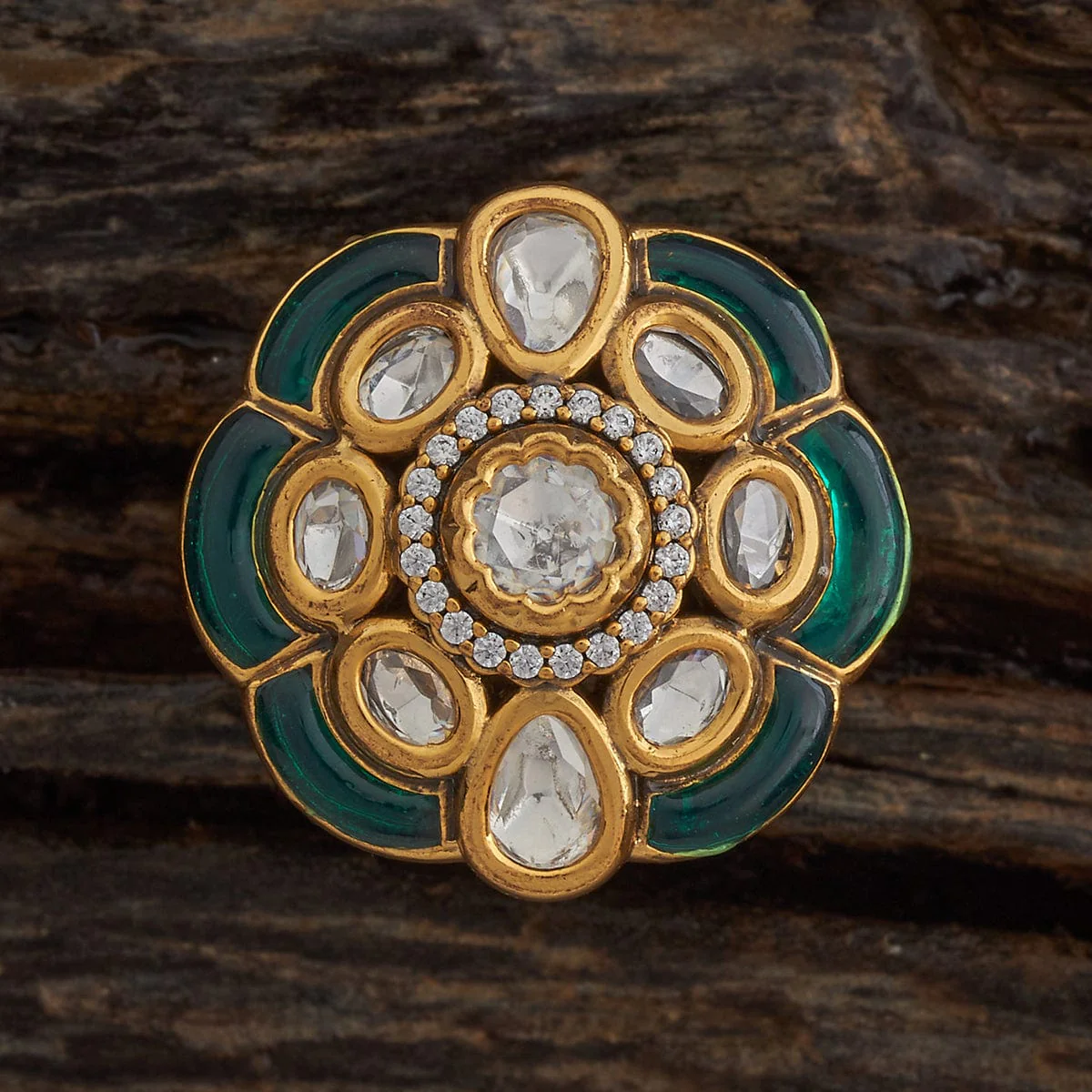 Kundan Finger Ring 180254 - Image 6
