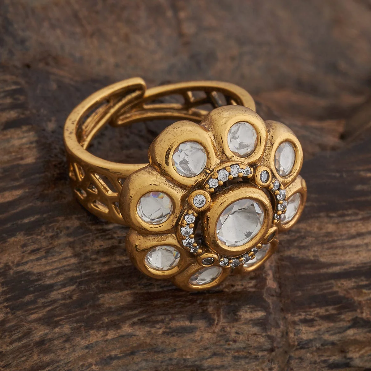 Kundan Finger Ring 180255 - Image 3