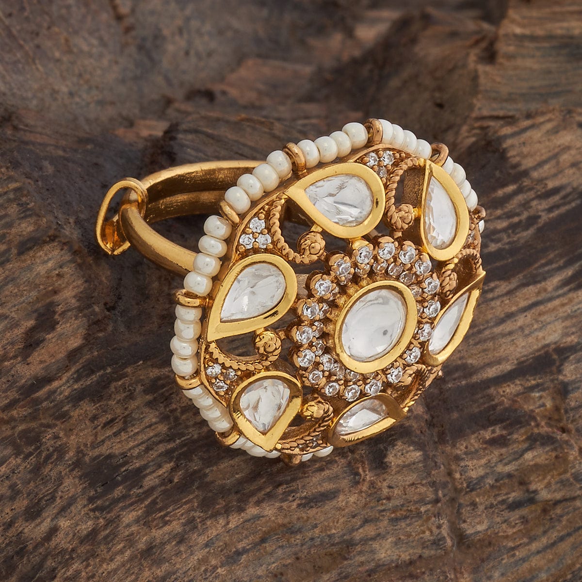 Kundan Finger Ring 181221 - Image 3