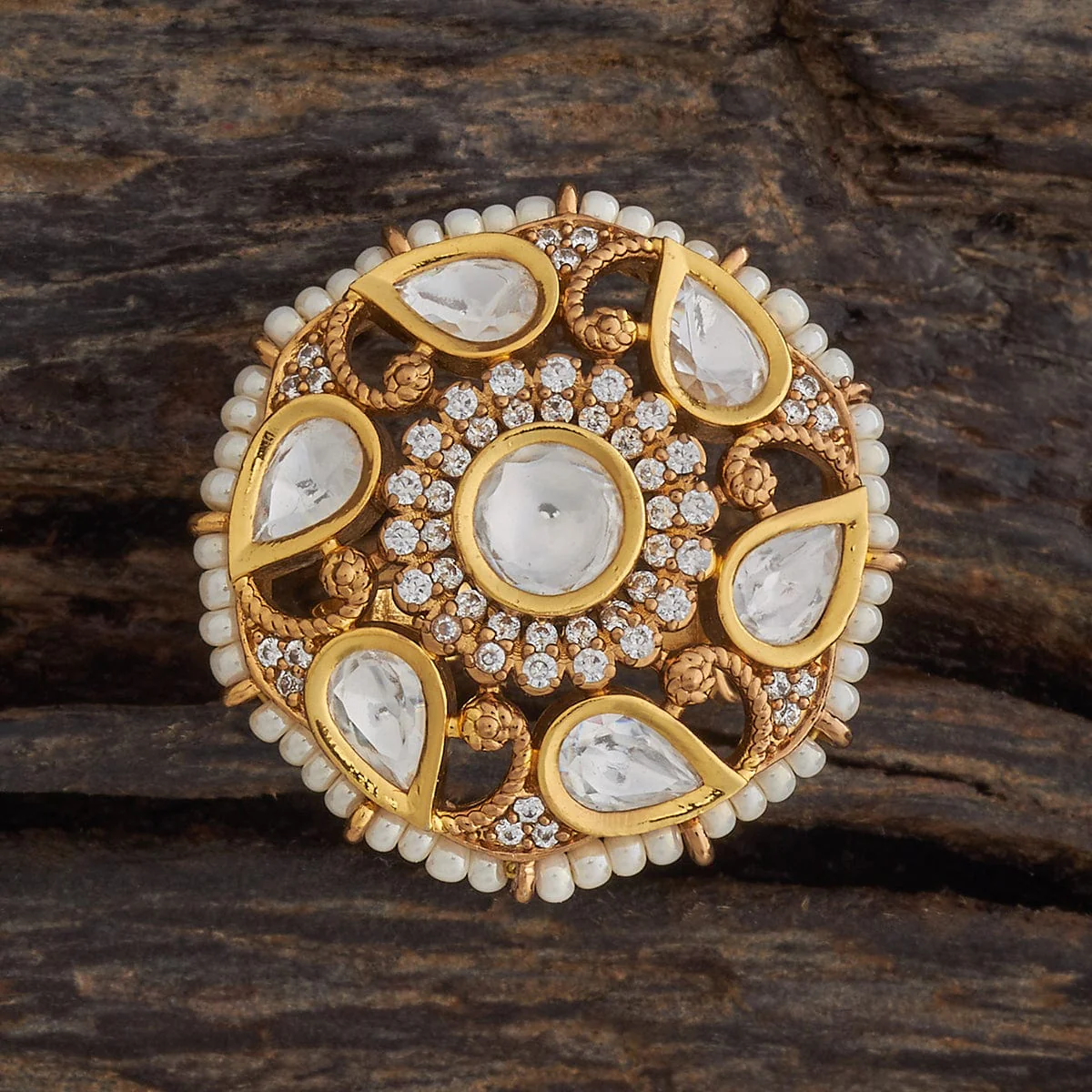 Kundan Finger Ring 181221 - Image 4