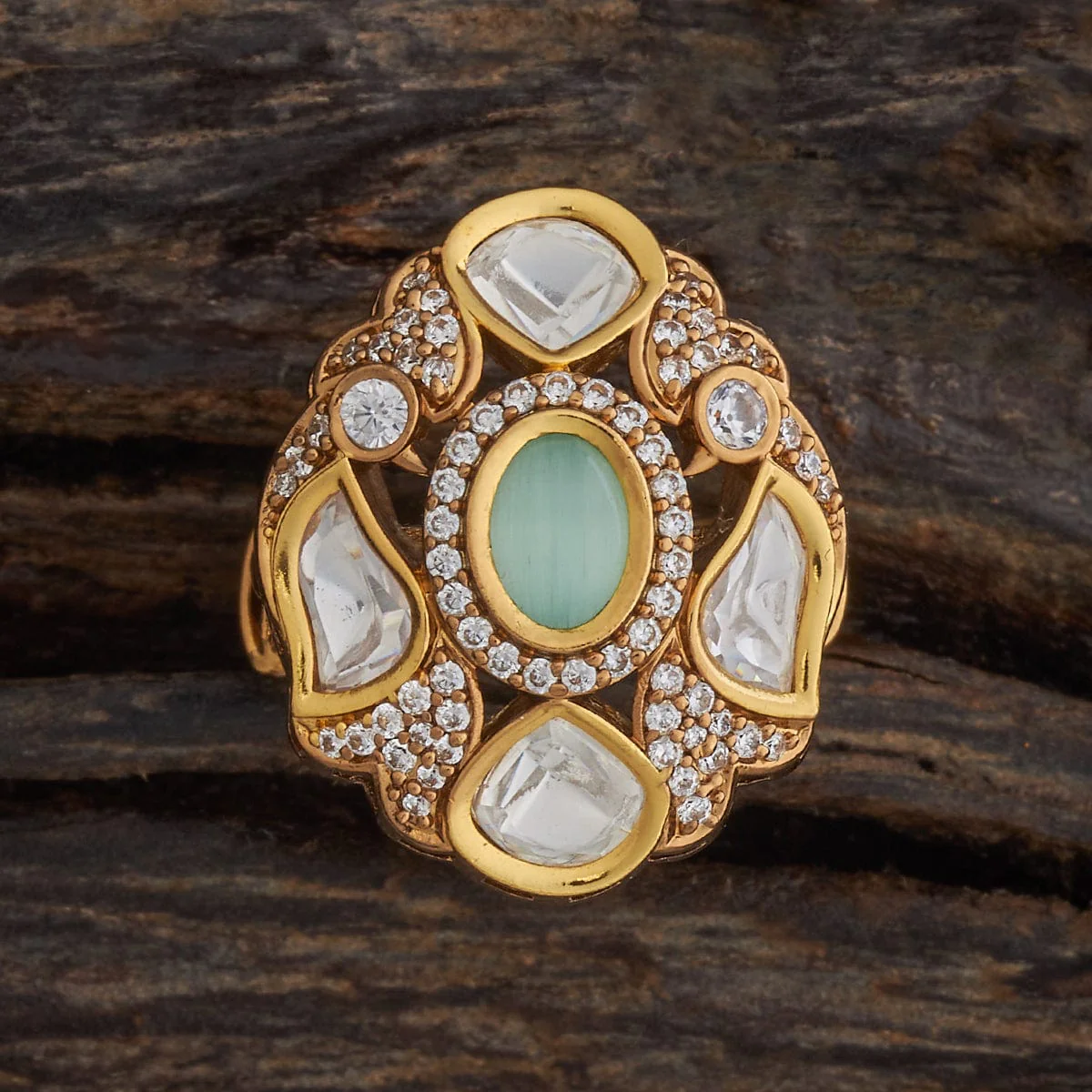 Kundan Finger Ring 181647 - Image 11