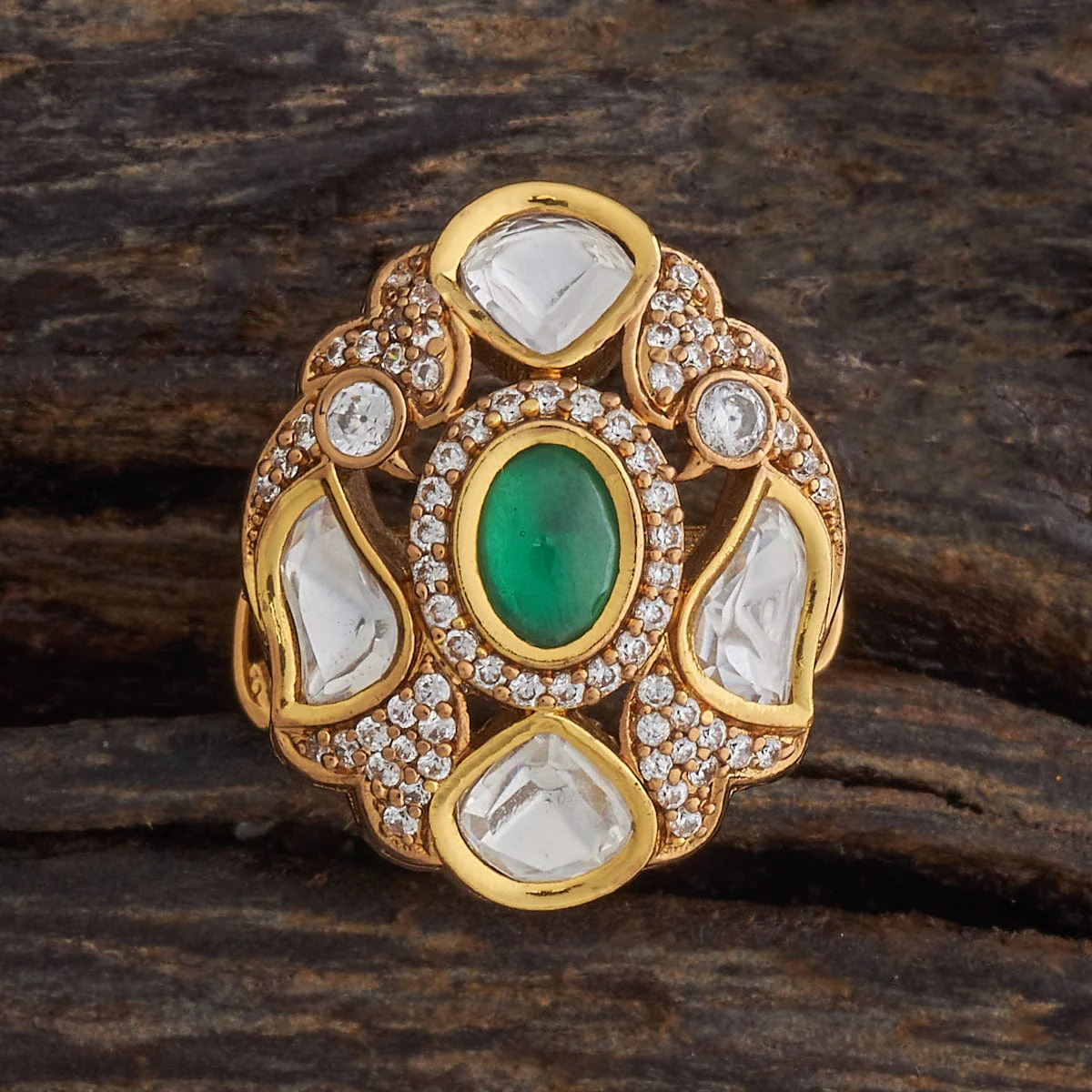 Kundan Finger Ring 181647 - Image 6