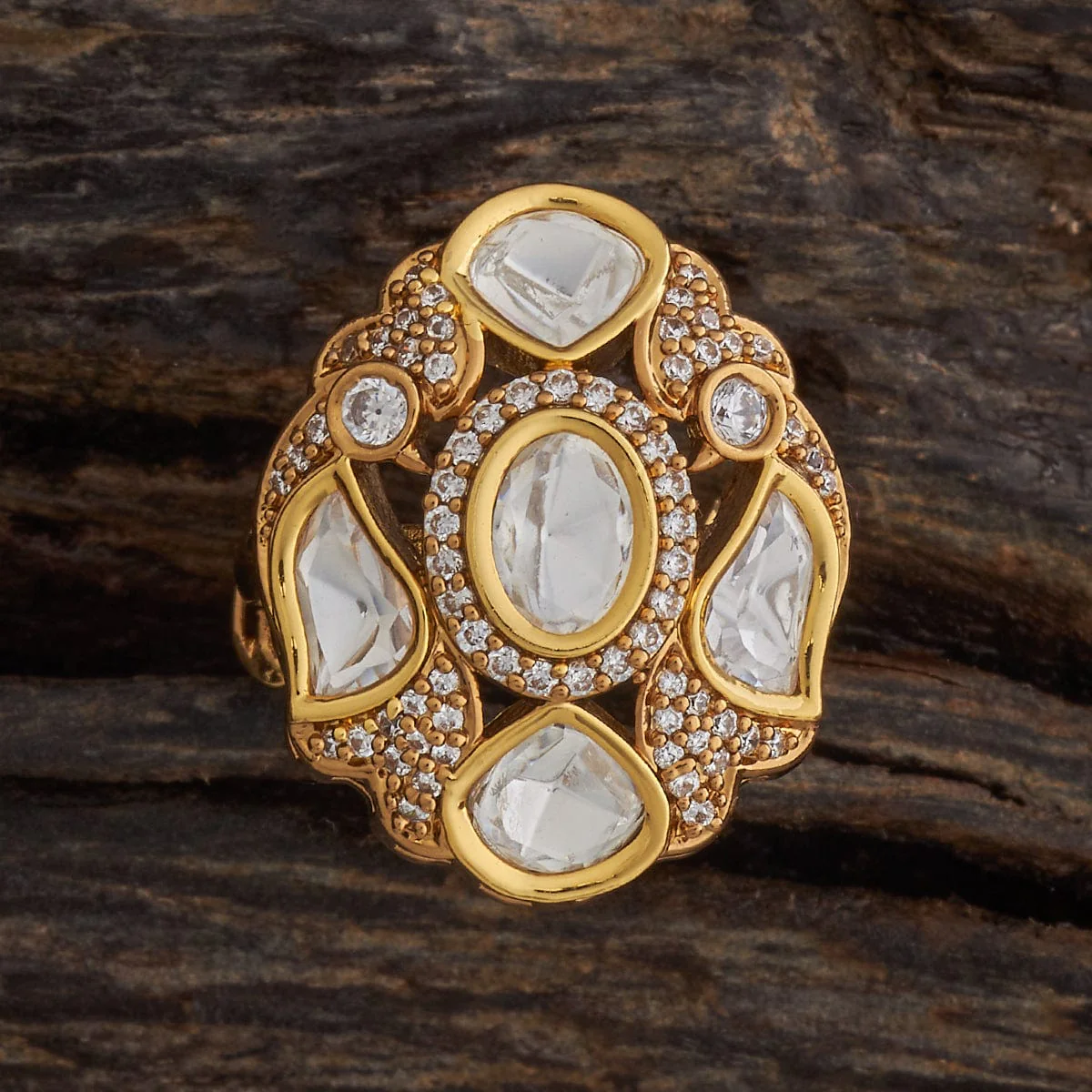 Kundan Finger Ring 181647 - Image 8