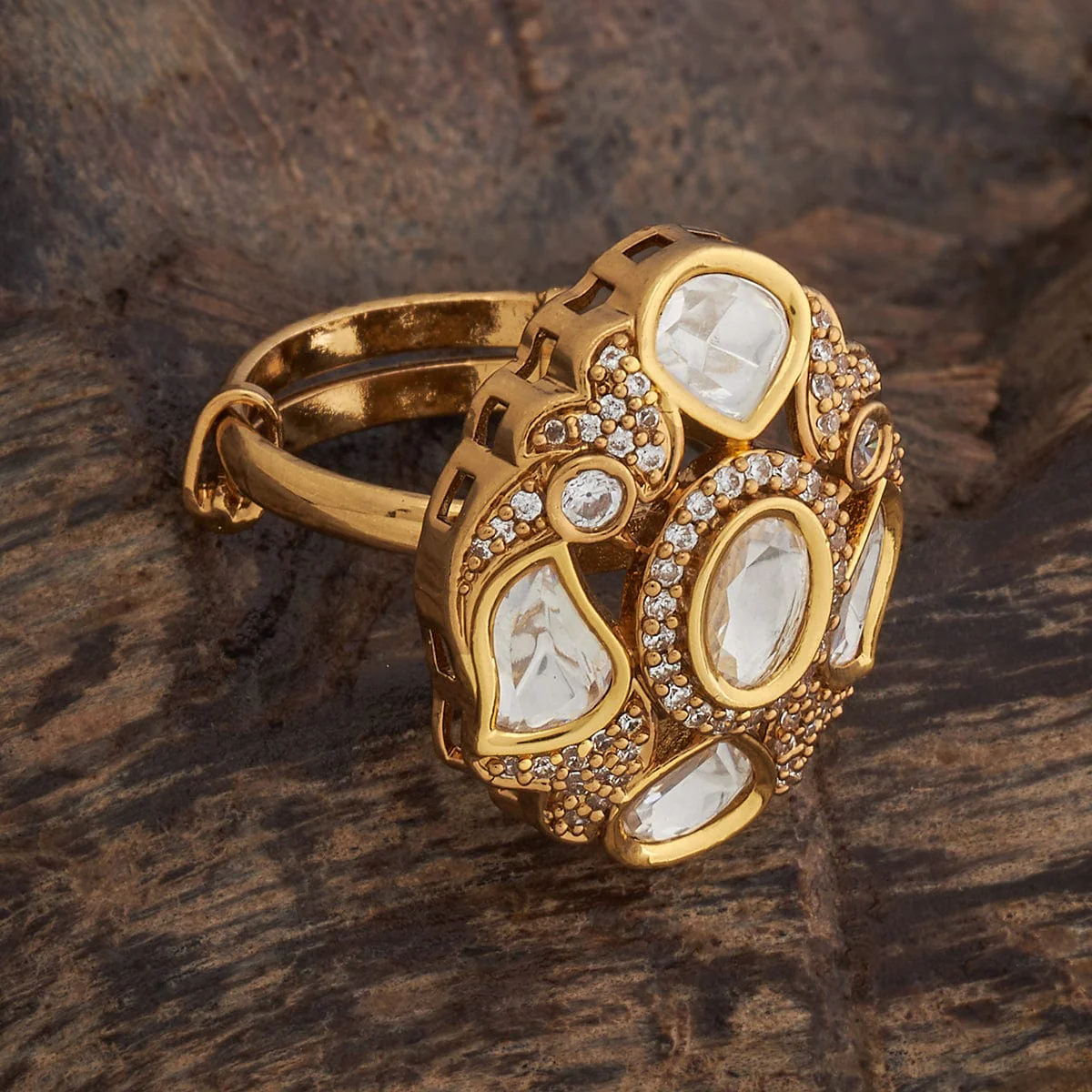 Kundan Finger Ring 181647 - Image 9