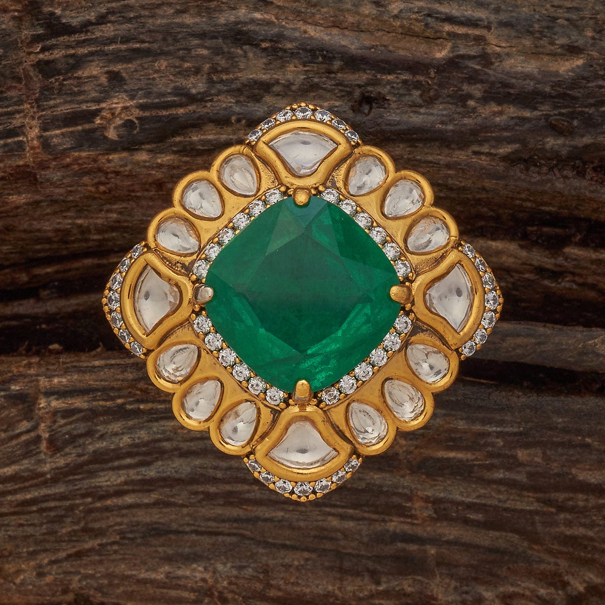Kundan Finger Ring 182227 - Image 4