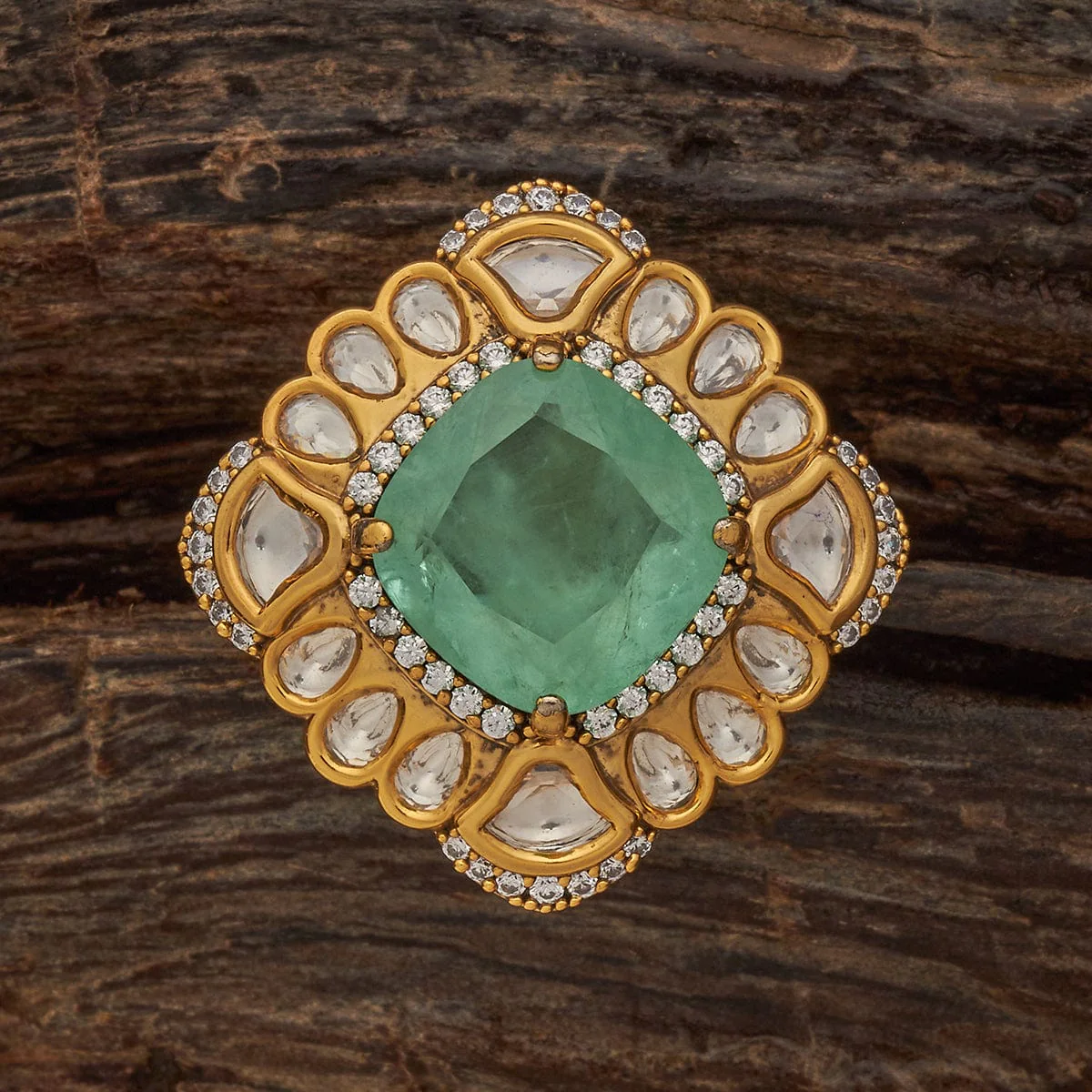 Kundan Finger Ring 182227 - Image 7