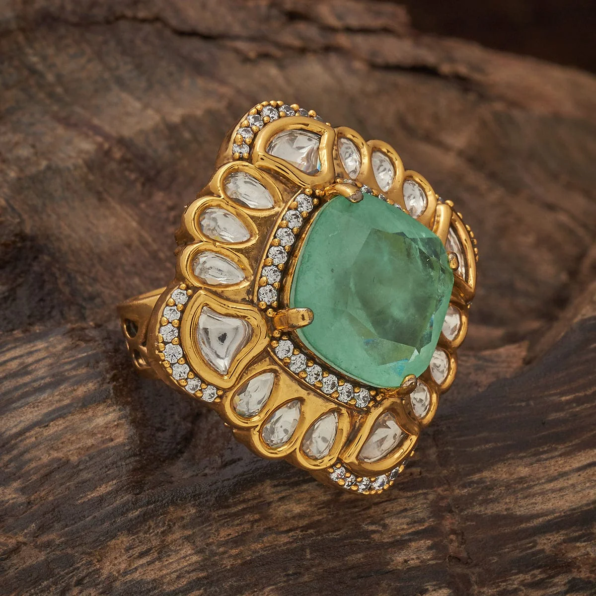 Kundan Finger Ring 182227 - Image 8