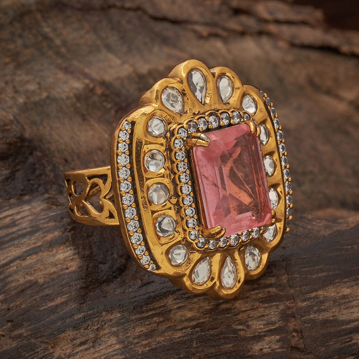 Kundan Finger Ring 182228 - Image 3