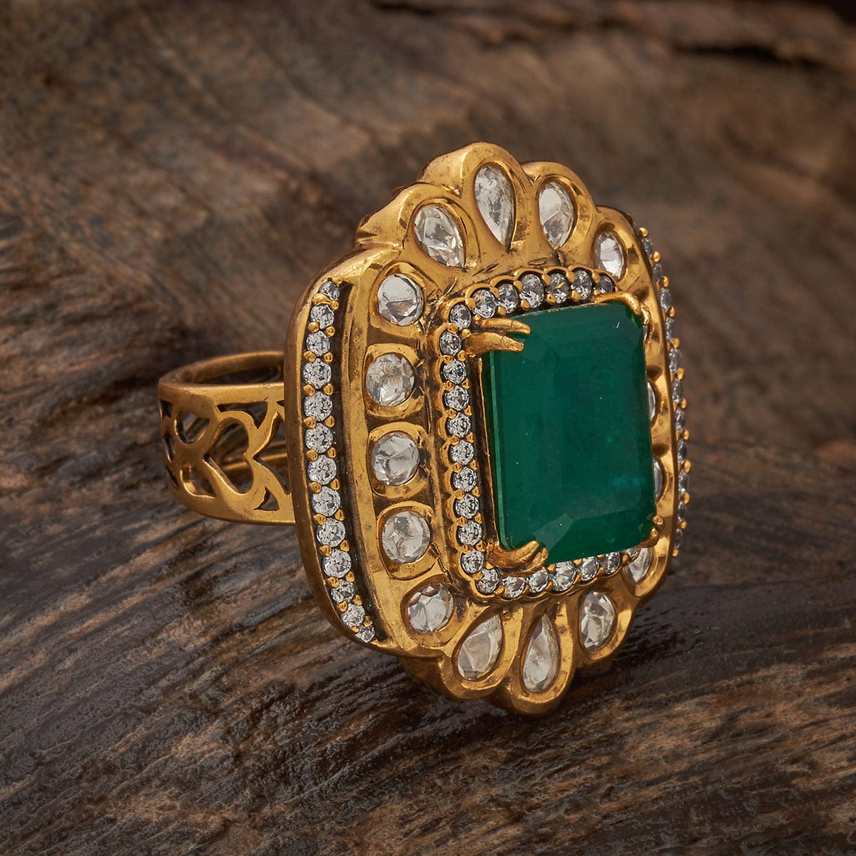 Kundan Finger Ring 182228 - Image 5
