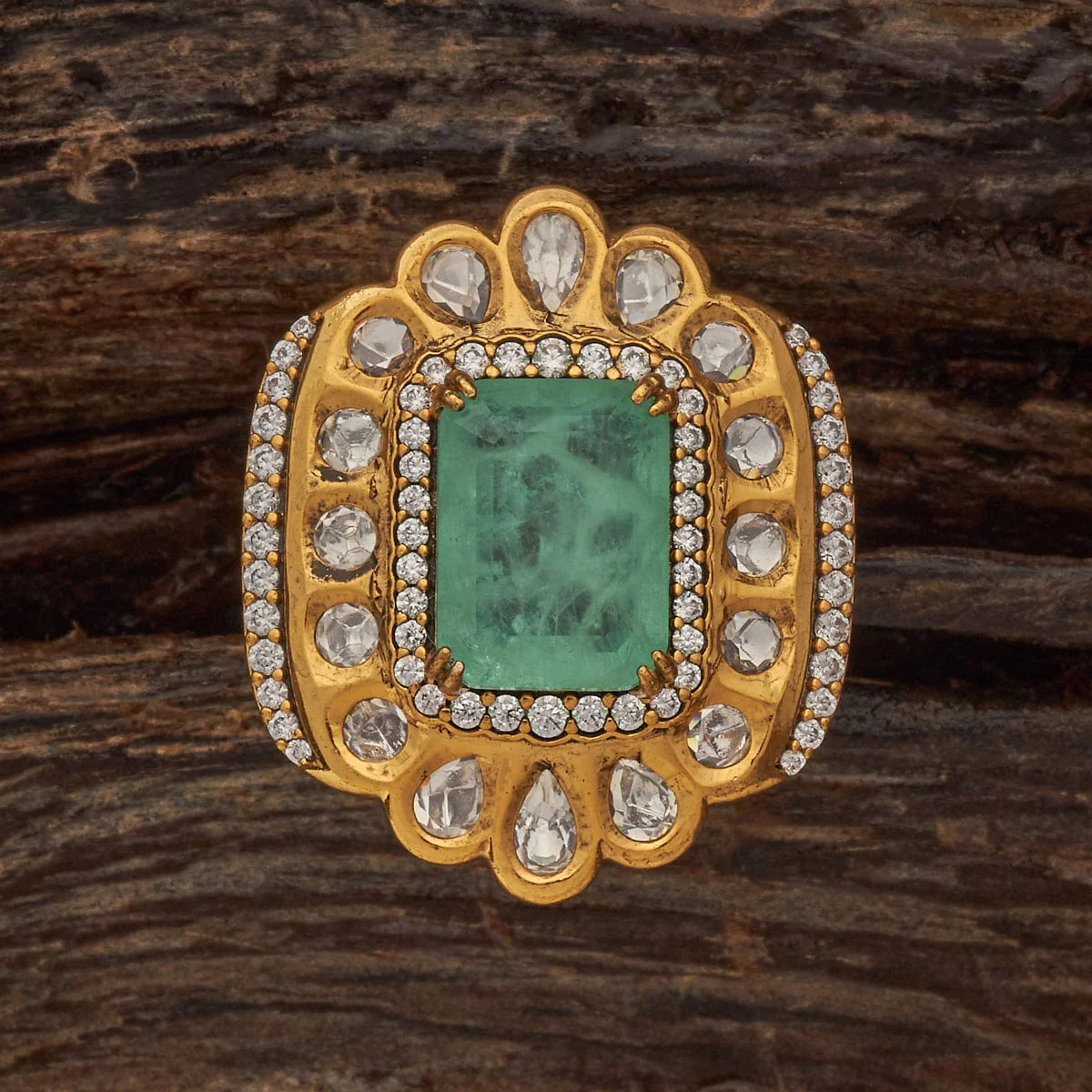 Kundan Finger Ring 182228 - Image 7