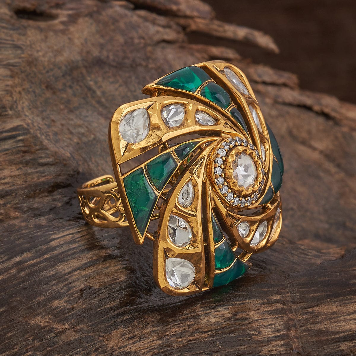 Kundan Finger Ring 182241 - Image 3