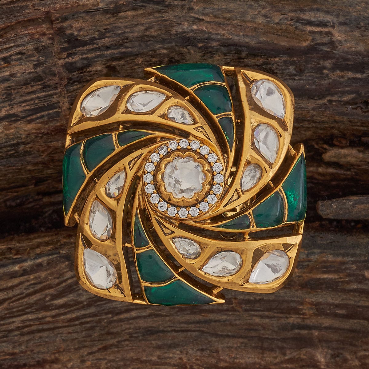 Kundan Finger Ring 182241 - Image 6