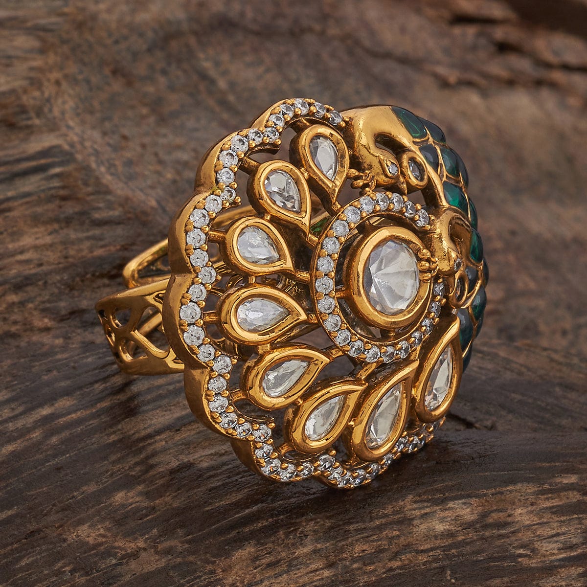 Kundan Finger Ring 182243 - Image 3