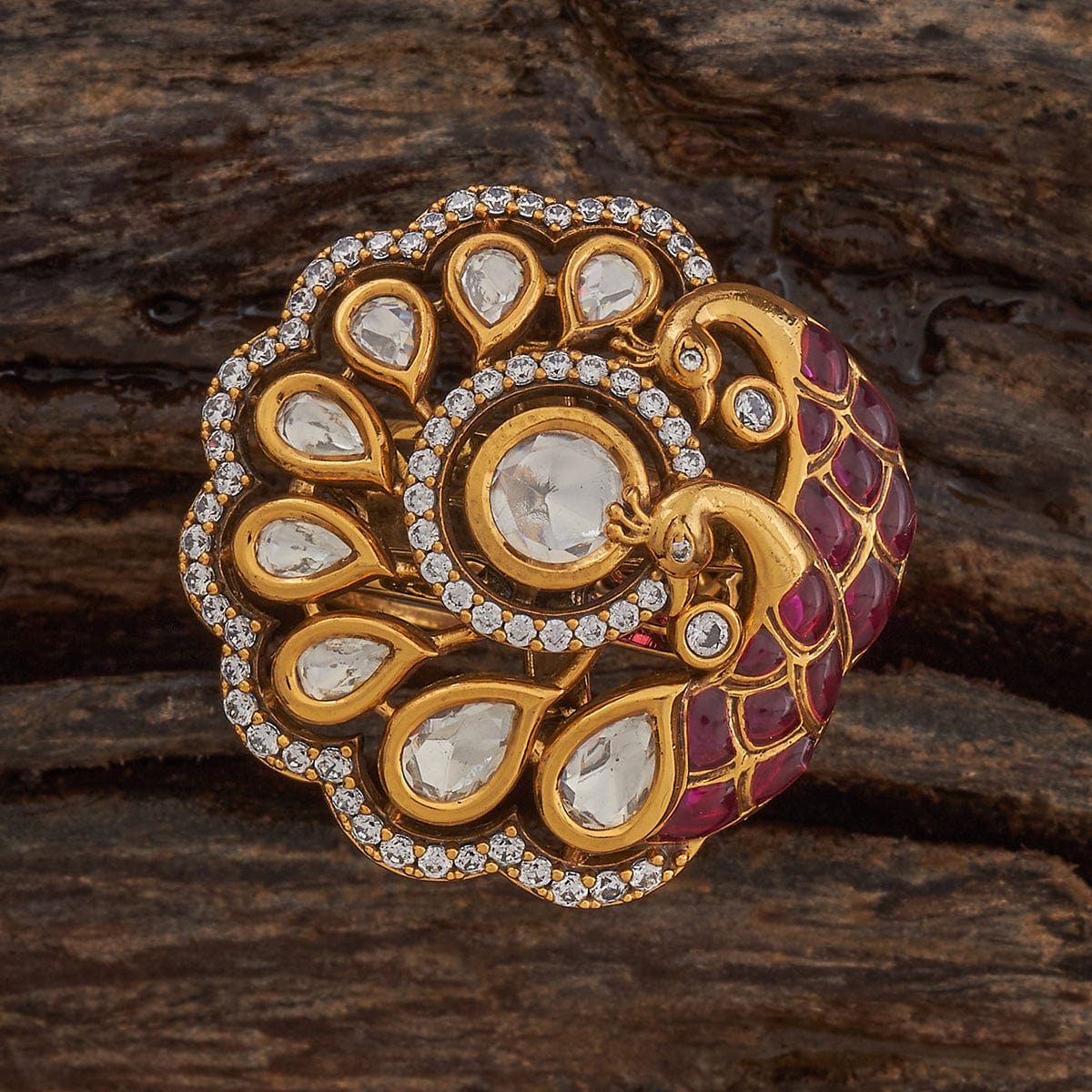 Kundan Finger Ring 182243 - Image 4
