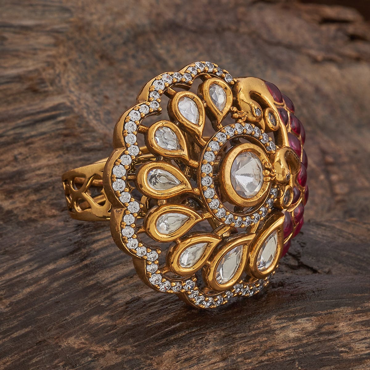 Kundan Finger Ring 182243 - Image 5