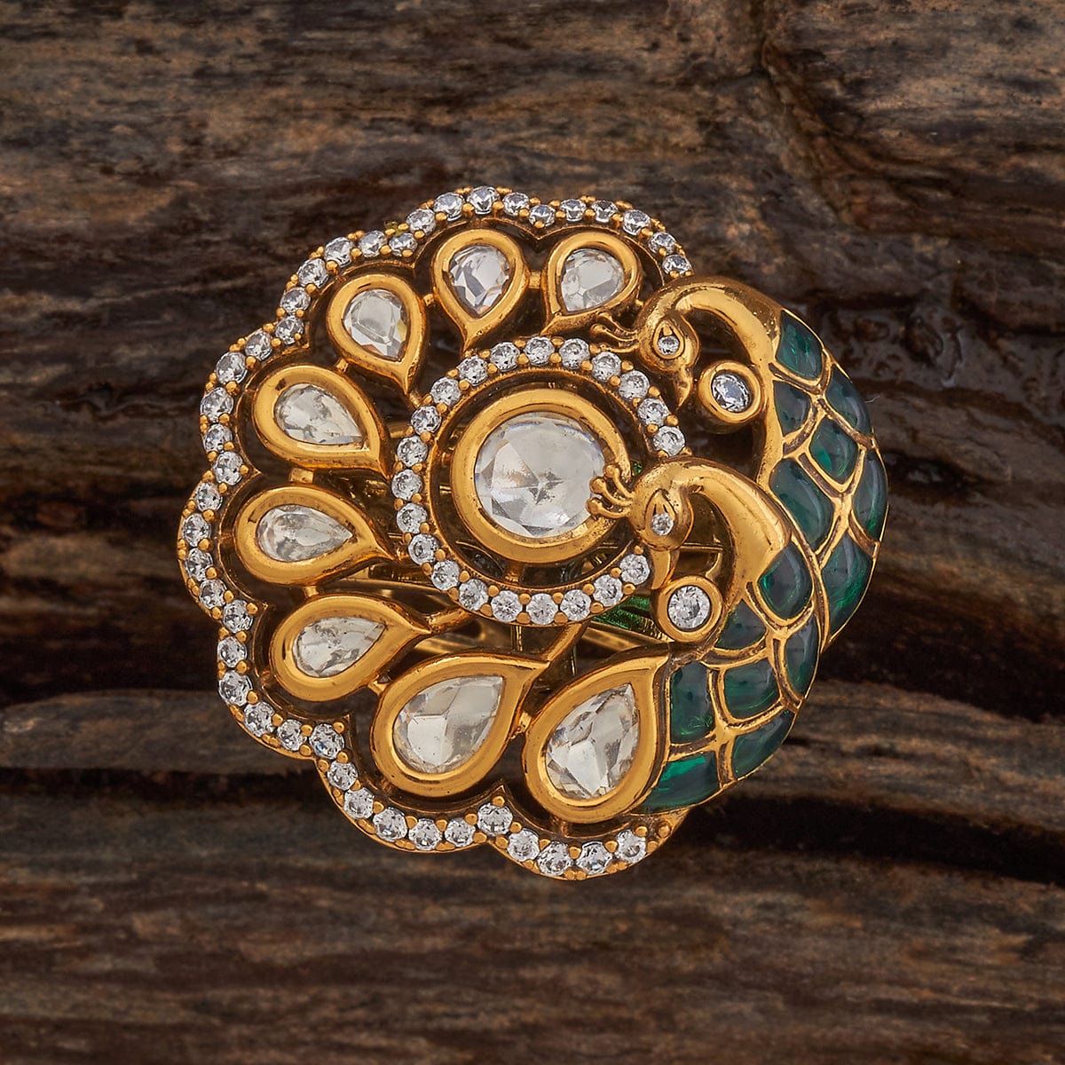 Kundan Finger Ring 182243 - Image 6