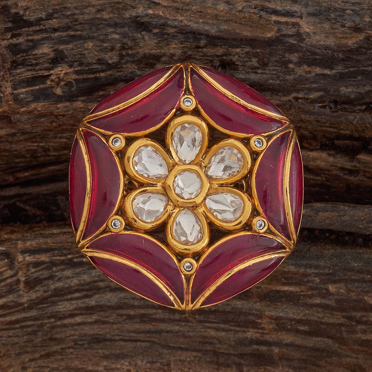 Kundan Finger Ring 182248 - Image 4