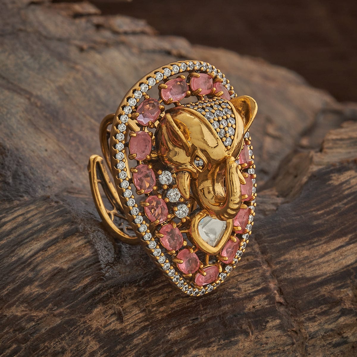 Kundan Finger Ring 182250 - Image 3